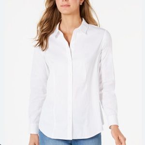 CHARTER CLUB CLASSIC BUTTON FRONT SHIRT